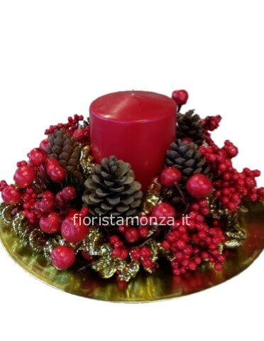 Centrotavola natalizio rosso